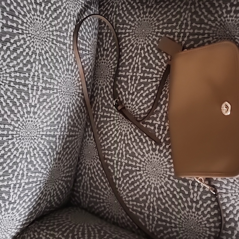 Coach saddle brown crossbody bag